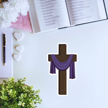 Load image into Gallery viewer, Cross with Royal Sash Sticker