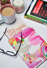 Load image into Gallery viewer, Laura Blythman Pink Mountains and rainbows Book Sock - Medium Book Sleeve