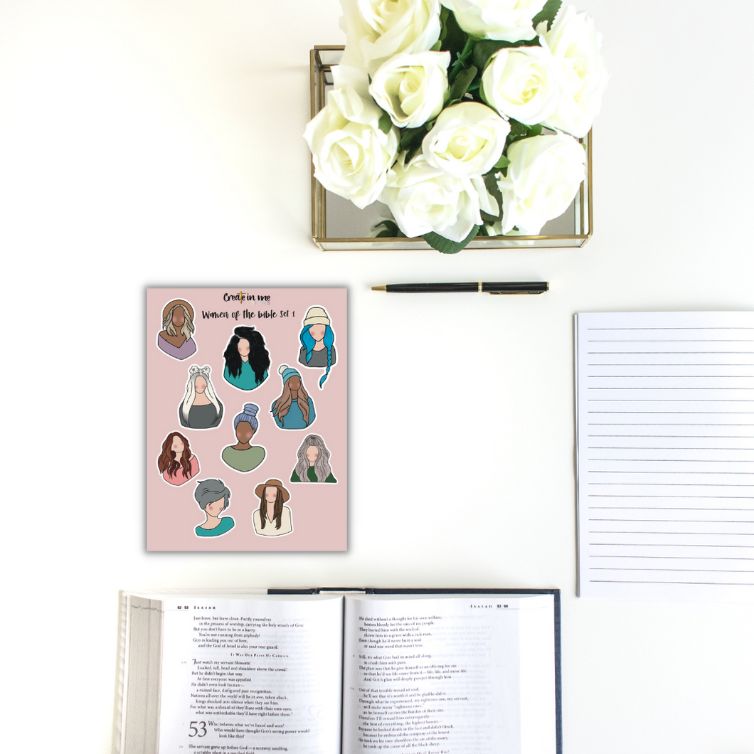 Women of the Bible Sticker sheet