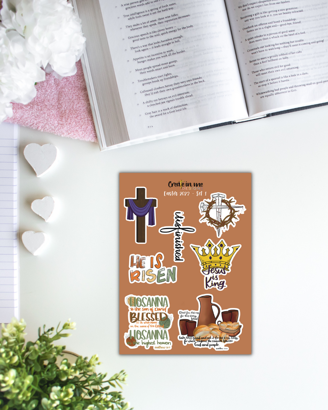 Christian Easter Sticker sheet - set 1