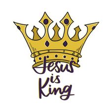 Load image into Gallery viewer, Jesus is King Crown sticker
