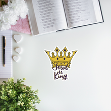 Load image into Gallery viewer, Jesus is King Crown sticker
