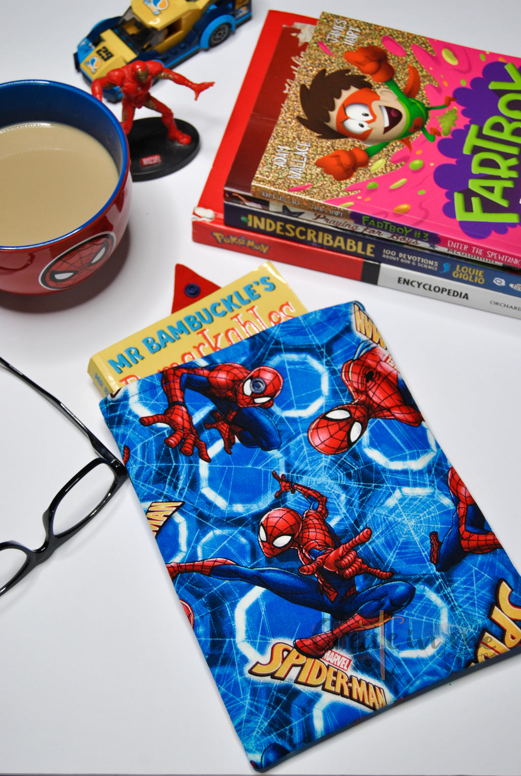 Spiderman Book Sock  - Medium Book Sleeve