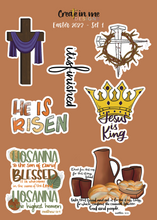 Load image into Gallery viewer, Christian Easter Sticker sheet - set 1
